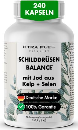 XTRA FUEL Schilddrüsen Balance - Jod (Kelp) Selen Komplex - Schilddrüse Kapseln