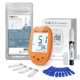 FORA 6 - Blutzucker-, Hämatokrit- und Hämoglobin-Messgerät - mg/dl - Orange