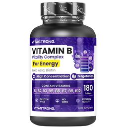Vitastrong Vitamin B Komplex - 180 Tabletten, Hochdosiert