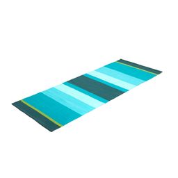 Yoga Rug gestreift, Baumwolle petrol-türkis-grün 998PTG