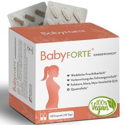 BabyFORTE Kinderwunsch Vitamine | vegan | Folsäure, Quatrefolic® & Maca | Vorteilspaket
