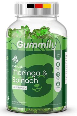 Gummily® Moringa Gummibärchen mit Spinat Extrakt - Moringa oleifera- Eisen- Moringa Extrakt