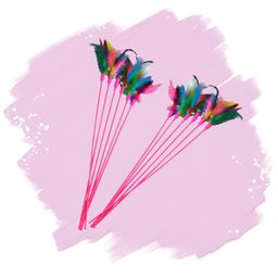 Lyra Pet® Katzenangel rosa mit Feder