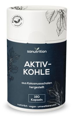 Sanutrition® - Aktivkohle aus Kokosnussschalen