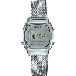 Casio Damen Digital Quarz Uhr mit massives Edelstahl Armband