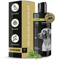 Peticare Anti-Parasiten Hunde-Shampoo gegen Milben Flöhe Pilz, lindert Juckreiz