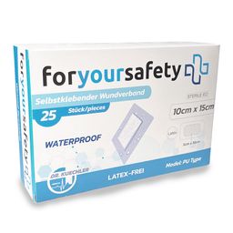 Dr. Kuechler Medical® 25 Stück Duschpflaster, Wundpflaster, wasserfest, steril, sensitiv, 10x15cm
