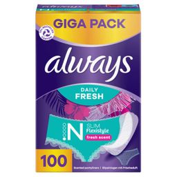 Multipack 5x Always Daily Fresh Slim Flexistyle Slipeinlagen 100 Stück, Mit Frischeduft, Ultra-dün