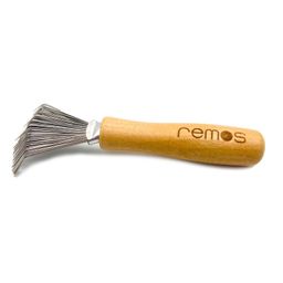 REMOS Bürstenreiniger aus Holz | Effektiver Reinigungshelfer für Haarbürsten