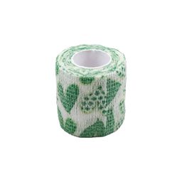 NatuSol Kohäsive Bandage, grün mit Herzen, 5 cm x 4,5 m, Set I