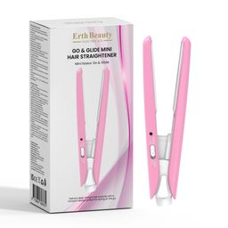 ErthSkin London Go & Glide Mini-Haarglätteiser Rosa