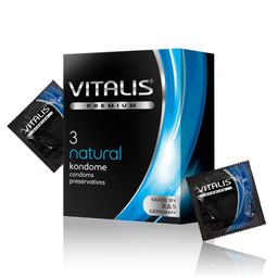 Vitalis Premium Natural Kondome für sicheren Intimverkehr, 1 x 3 Stück