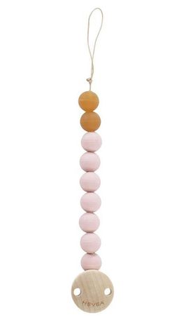 Hevea Schnullerkette aus Naturkautschuk Powder Pink