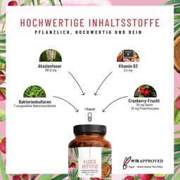 Milchsäurebakterien mit Cranberry & Vitamin B3 - Floraintima - NATURTREU®
