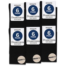 Occulto Diabetikersocken Herren ohne Naht Baumwolle 6er Pack (Modell: Oliver)