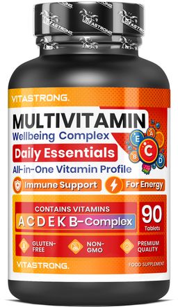 Vitastrong Multivitamin - 90 Tabletten, Energie und Unterstützung für das Immunsystem