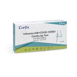 CorDx RSV+Influenza A/B+Covid-19 Combo Ag Test (10 Stück)