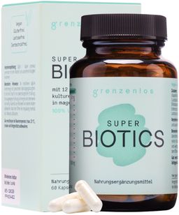 grenzenlos® SUPER BIOTICS 12-in-1 Mikrobiom Komplex | magensaftresistente Kapseln | OHNE Inulin