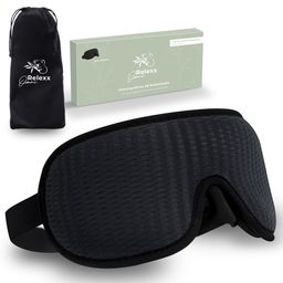 OMNIRELEXX® Atmungsaktive 3D SCHLAFMASKE  inklusive Reisebeutel