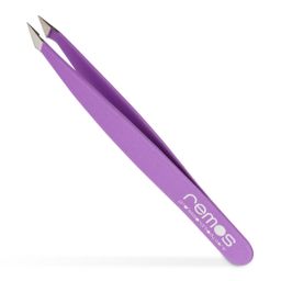 REMOS Kombipinzette violett rostfrei [INOX]rostfrei 9.5 cm - 2in1 für Splitter - Haare