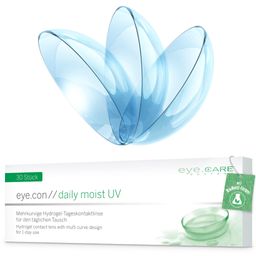 EYE.CON Monthly Moist weiche Monatslinsen mit 55% Wassergehalt für empfindliche Augen & UV-Schutz