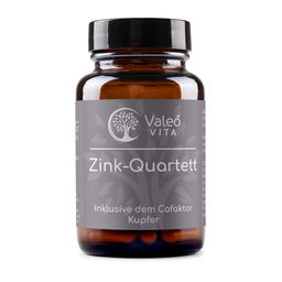 Valeo Vita® Zink 30 mg hochdosiert für das Immunsystem – 4 Zinkformen & Kupfer – 60 St/2 Monate