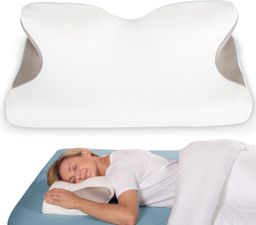 ELONEO Nackenstützkissen, 32x13x60 cm, umlaufendes 3D-Klimaband für optimale Ent- und Belüftung