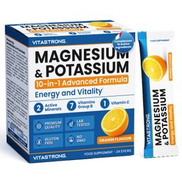 Vitastrong Magnesium & Kalium - Vierundzwanzig Sticks, Wohlbefinden im Alltag & Energie