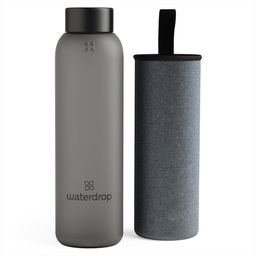 waterdrop®  Glass Bottle Black Frosted