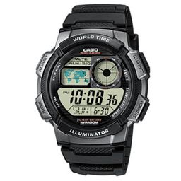 casio Mod. world time illuminator - 5 Alarms, 10 Year battery