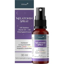 EXVital® Melatonin Schlafspray mit Baldrian, Vitamin B1+ B6, Sprühflasche