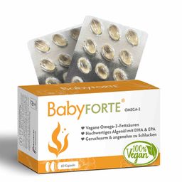 BabyFORTE Omega-3 | vegan | optimales DHA & EPA Verhältnis | Algenöl