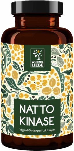 WURZELLIEBE Nattokinase 100 mg & 20.000 FU/g hochdosiert - 240 vegane Kapseln