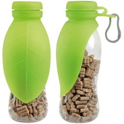 Hunde Futterflasche mit Silikon Napfblatt - Reisenapf