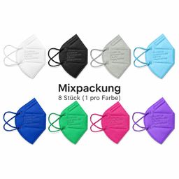 IZO&DOR FFP2 NR Atemschutzmaske - CE-zertifiziert - EN149 -  Mixpackung