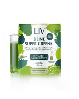 LIV Super Greens 30 Pflanzenpulver- & Extrakte, Prä- & Postbiotika, Vitamine, Mineralstoffe