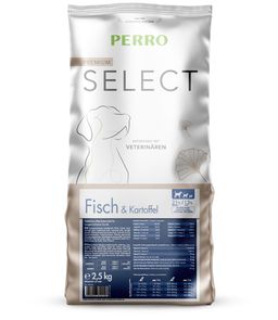 PERRO Select Grainfree Fisch + Kartoffel - glutenfreies Trockenfutter Hund