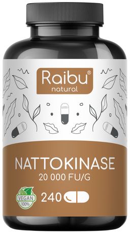 Nattokinase Kapseln, 20.000 FU/g pro Kapsel, Laborgeprüft in Deutschland, 240 St- RAIBU