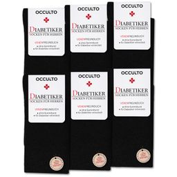 Occulto Diabetikersocken Herren ohne Naht ohne Gummibund Baumwolle 6er Pack (Modell: Oliver)