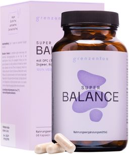 grenzenlos® SUPER BALANCE 19-in-1 PMS/Wechseljahre Komplex | MSM, OPC & Rotklee | OHNE Mönchspfeffer