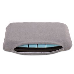 ELONEO Nackenstützkissen, 56x10x37cm, Gelschaum, Wendefunktion, waschbarer Bezug