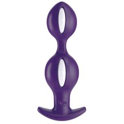 Fun Factory B Balls Duo Anal Plug with Motion White Dark Violet