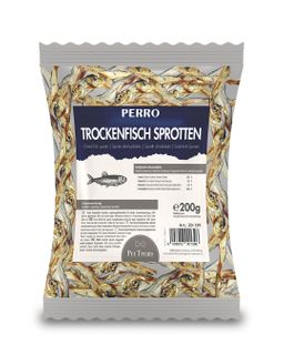 PERRO Trockenfisch Sprotten (ganze Fische) - für Hunde & Katzen