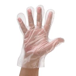 NITRAS PE-Einmalhandschuhe Polyethylen transparent unsteril gehämmert