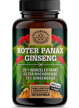 Scheunengut® roter Panax Ginseng | 20:1 Wurzel-Extrakt C.A. Meyer mit 20% Ginsenoside