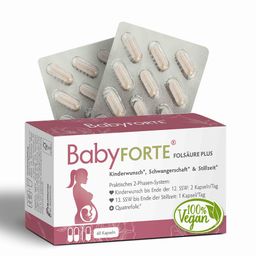 BabyFORTE Folsäure Plus Quatrefolic® | vegan | Vitamine ab Kinderwunsch bis Stillzeit