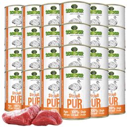 Schecker Strauß PUR - Nassfutter - beste Qualität - getreidefrei - glutenfrei