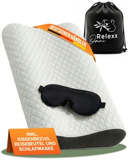 OmniRelexx Nackenstützkissen - Kopfkissen - Nackenkissen - Seitenschläferkissen – Reisekissen