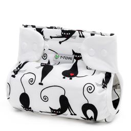 T-TOMI Orthopädisches Spreizhöschen für breites Wickeln - druckknöpfe Cats (3-6 kg)