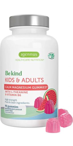 Igennus Calm Magnesium Gummies mit L-Theanin & B6, für Kinder & Erwachsene, Zuckerfreie